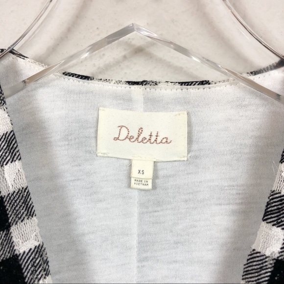 Anthropologie | ‘Delphine’ Plaid Lace Wrap Blouse - Picture 3 of 6